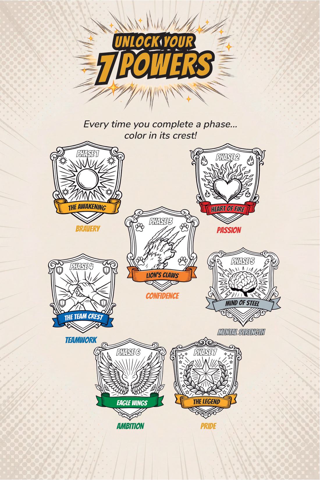 And then the crest gets colored in