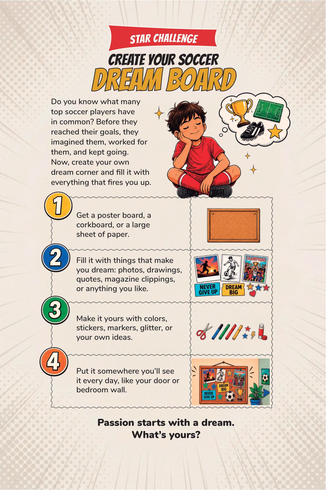 The Star Challenge — page from Soccer Training Journal