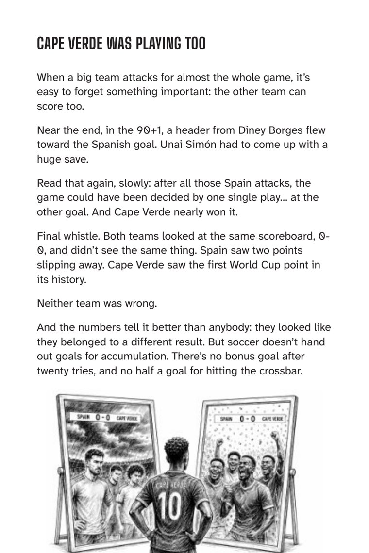 The story, game by game — sample page from Spain: A Champion's Mindset
