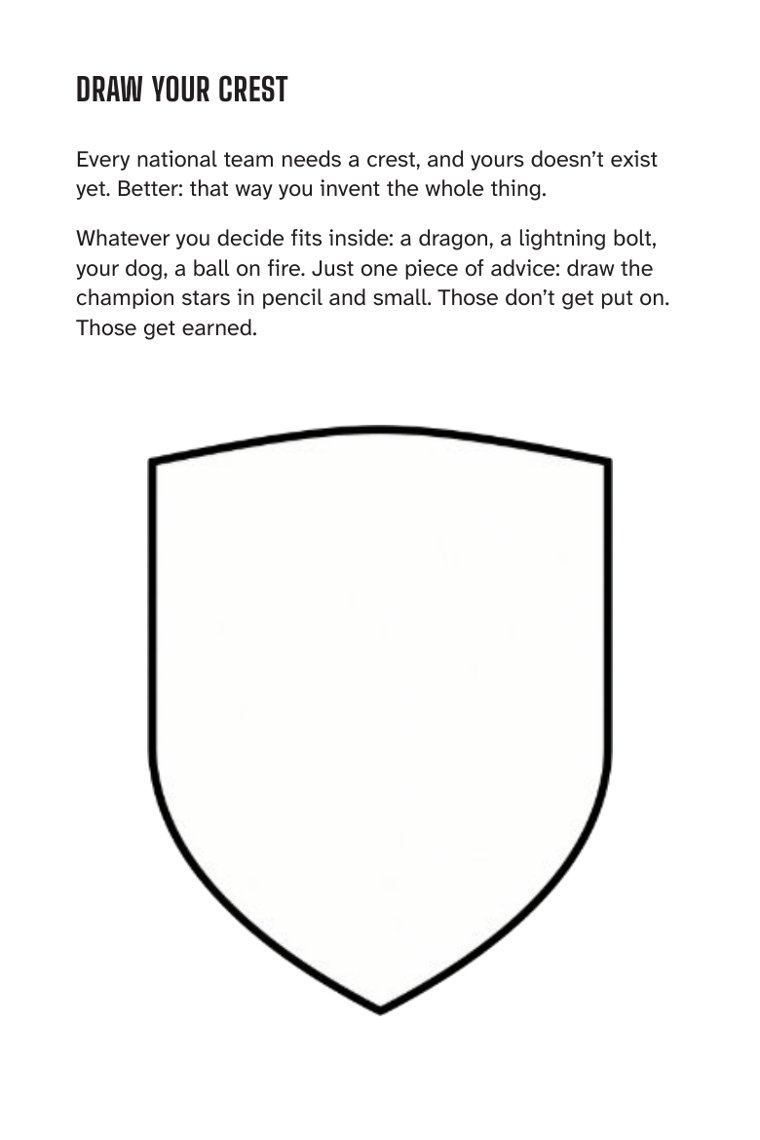 Then kids build their own national team: crest… — sample page from Spain: A Champion's Mindset