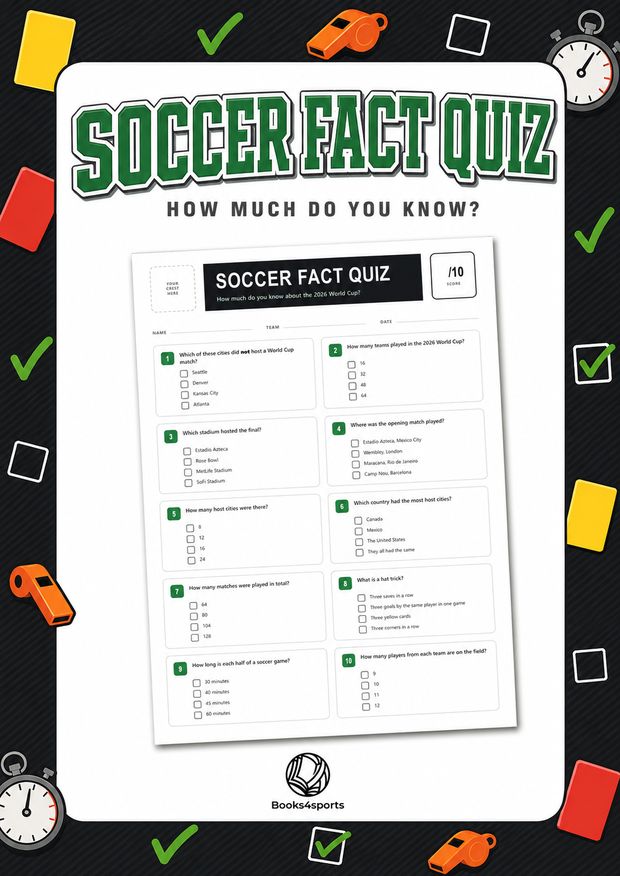 Soccer Fact Quiz printable cover